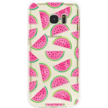 FOONCASE Samsung Galaxy S7 Edge hoesje TPU Soft Case - Back Cover - Watermeloen