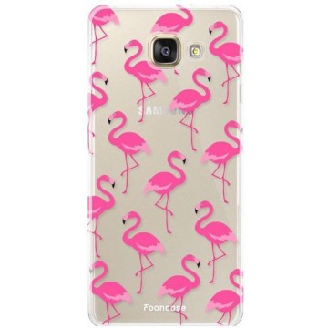 FOONCASE Samsung Galaxy A3 2016 hoesje TPU Soft Case - Back Cover - Flamingo