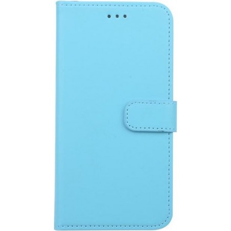 Samsung Galaxy A6+(2018) Pasjeshouder Blauw Booktype hoesje - Magneetsluiting (A6 Plus 2018)