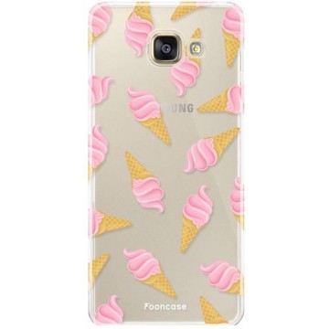 FOONCASE Samsung Galaxy A3 2017 hoesje TPU Soft Case - Back Cover - Ice Ice Baby / Ijsjes / Roze ijsjes