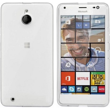 Hoesje CoolSkin3T TPU Case voor Microsoft Lumia 850 Transparant Wit