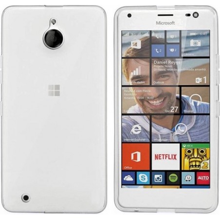 Hoesje CoolSkin3T TPU Case voor Microsoft Lumia 850 Transparant Wit