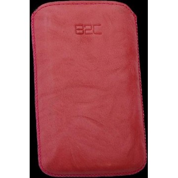 B2C Leather Case HTC Wildfire S Washed Pink