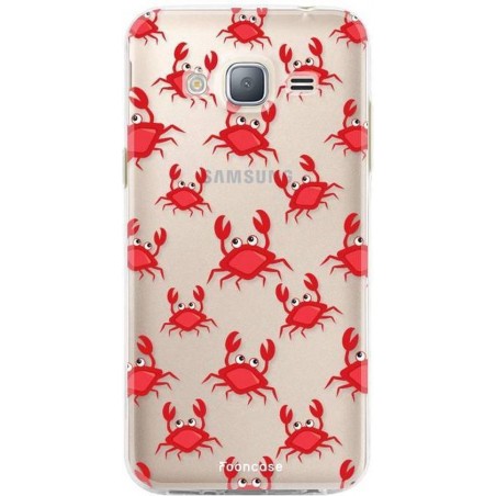 FOONCASE Samsung Galaxy J3 2016 hoesje TPU Soft Case - Back Cover - Crabs / Krabbetjes / Krabben