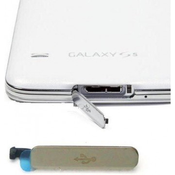 Waterdichte USB Cover voor de Samsung Galaxy S5 Goud