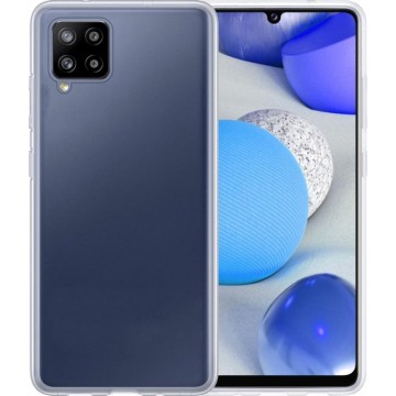 Samsung Galaxy A42 Hoesje Siliconen Case Cover - Samsung A42 Hoesje Cover Hoes Siliconen - Transparant