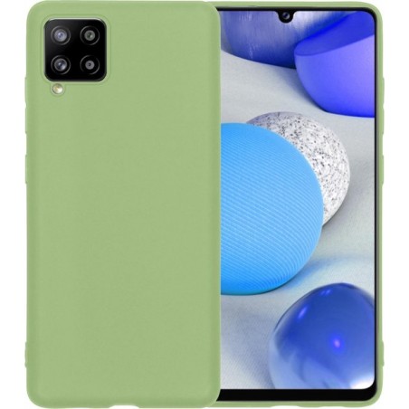 Samsung Galaxy A42 Hoesje Siliconen Case Cover - Samsung A42 Hoesje Cover Hoes Siliconen - Groen