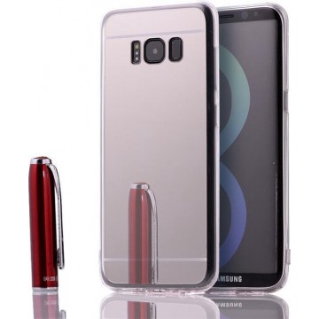 2in1 Spiegel en Hoesje voor Samsung Galaxy S8 Plus - Grijs