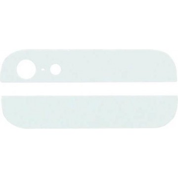 Top White - Bottom Rear Glass Panel - Bovenkant en onderkant glas voor Apple iPhone 5