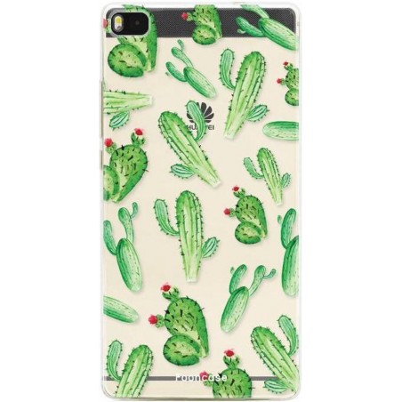 FOONCASE Huawei P8 hoesje TPU Soft Case - Back Cover - Cactus