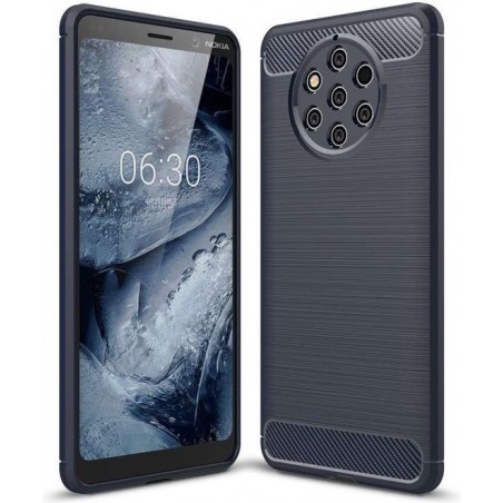 Nokia 9 PureView hoesje - Rugged TPU Case - blauw