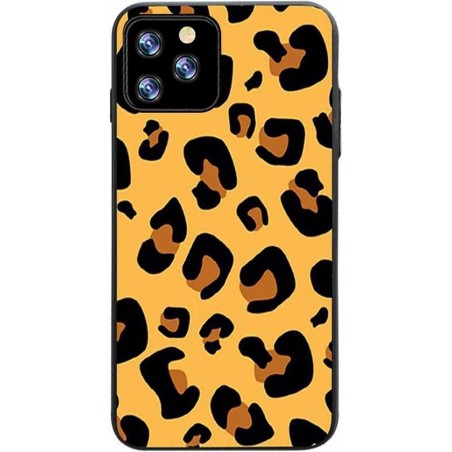 Smartphone hoesje | Telefoon hoesje | Anti shock | Panterprint | Geel | iPhone 11 Pro